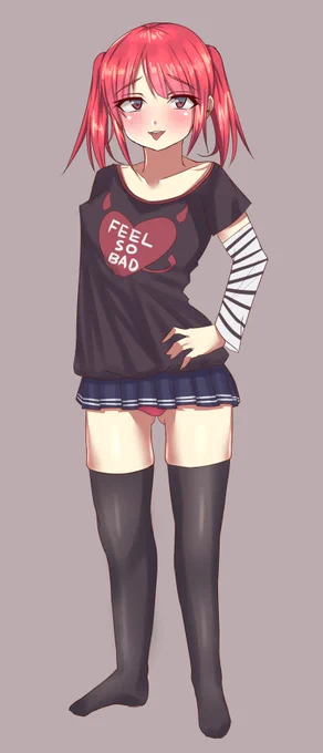 できたよ!今日の無理はメスガキ風味女児服仕立て! 