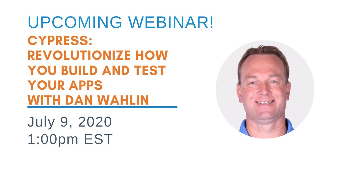 There is still time to register for today's webinar, hosted by @DanWahlin, on Cypress and how it can be used to efficiently test applications. To register for this event, visit: hubs.ly/H0rhYNC0 #programming #cypress