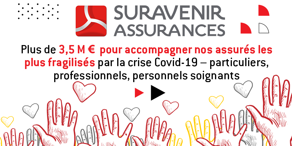 SuravenirASSUR's tweet image. 📢[News] Nous sommes fiers d&apos;accompagner les plus fragilisés par la crise Covid-19 : plus de 3,5 M€ de fonds pour aider nos assurés, qui toucheront jusqu&apos;à 400€ ❗️

📰Découvrez le communiqué de presse⬇️ bit.ly/3gBsj3s

#solidarite 

@cmarkea