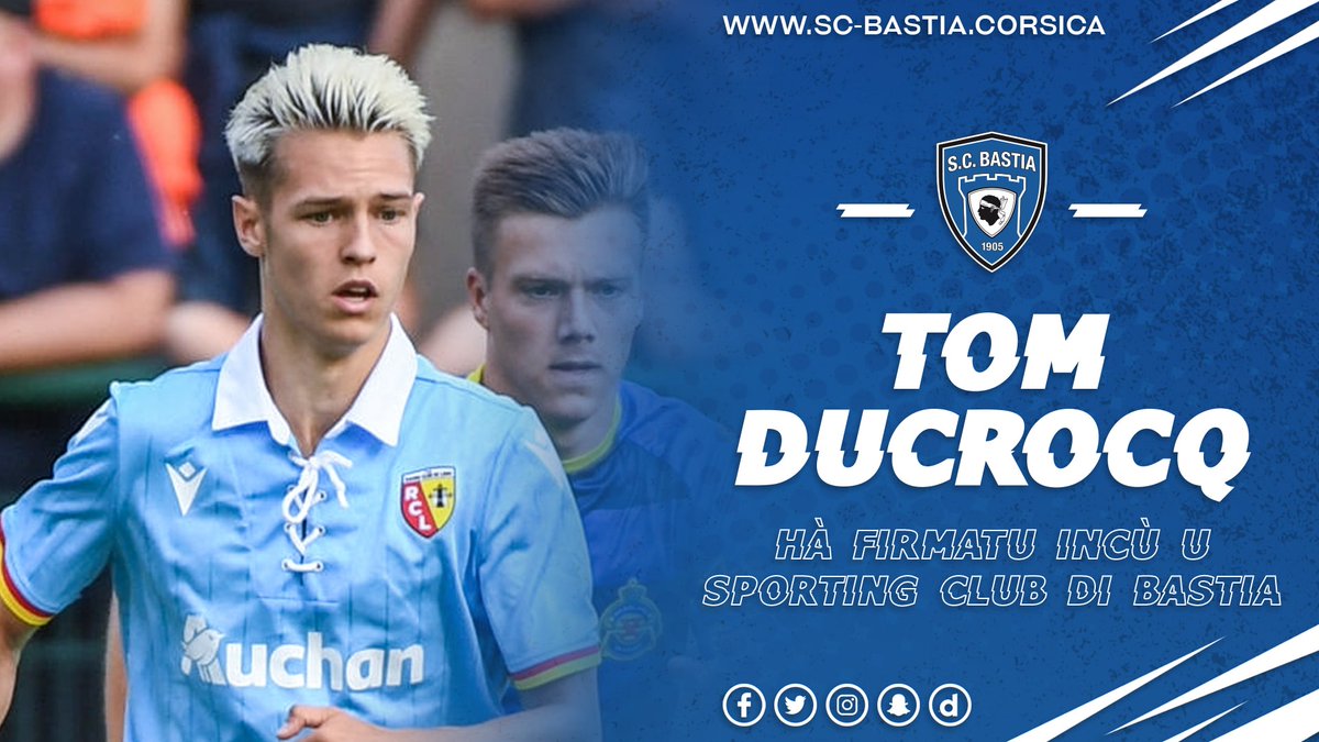 Mercatu 2️⃣0️⃣2️⃣0️⃣➖2️⃣0️⃣2️⃣1️⃣

U mezu di terrenu <a href="/TomDucrocq/">TD</a> imprestatu 1 annu da u <a href="/RCLens/">Racing Club de Lens</a> ! ✍️

👉 sc-bastia.corsica/actualites/202…