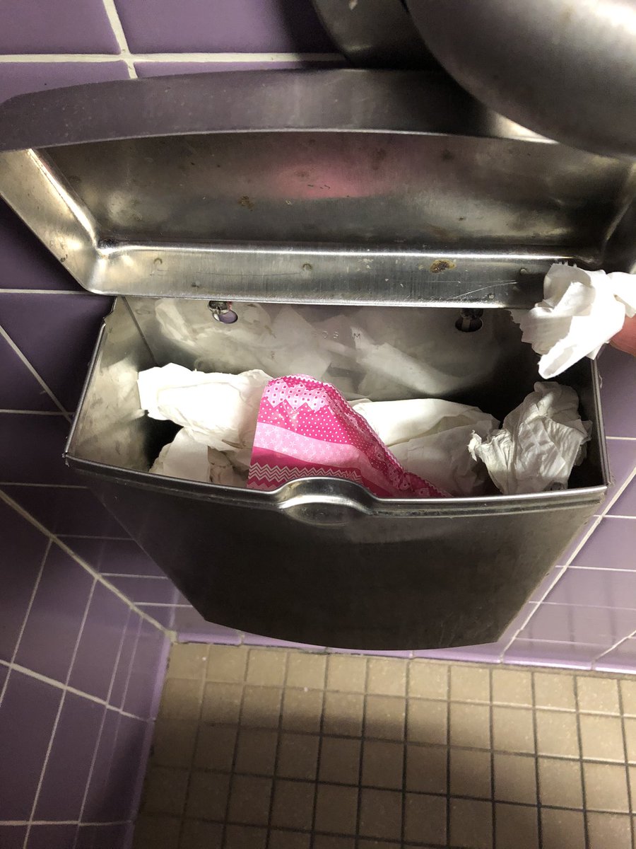 Are restrooms created (and cleaned) equally? No! Why is the most contaminated spot in women’s washrooms overlooked? The insides are filled with bloody trash and lid is coated with infectious toilet plume. #cleaning #coronavirus #WomensHealth #donottouch