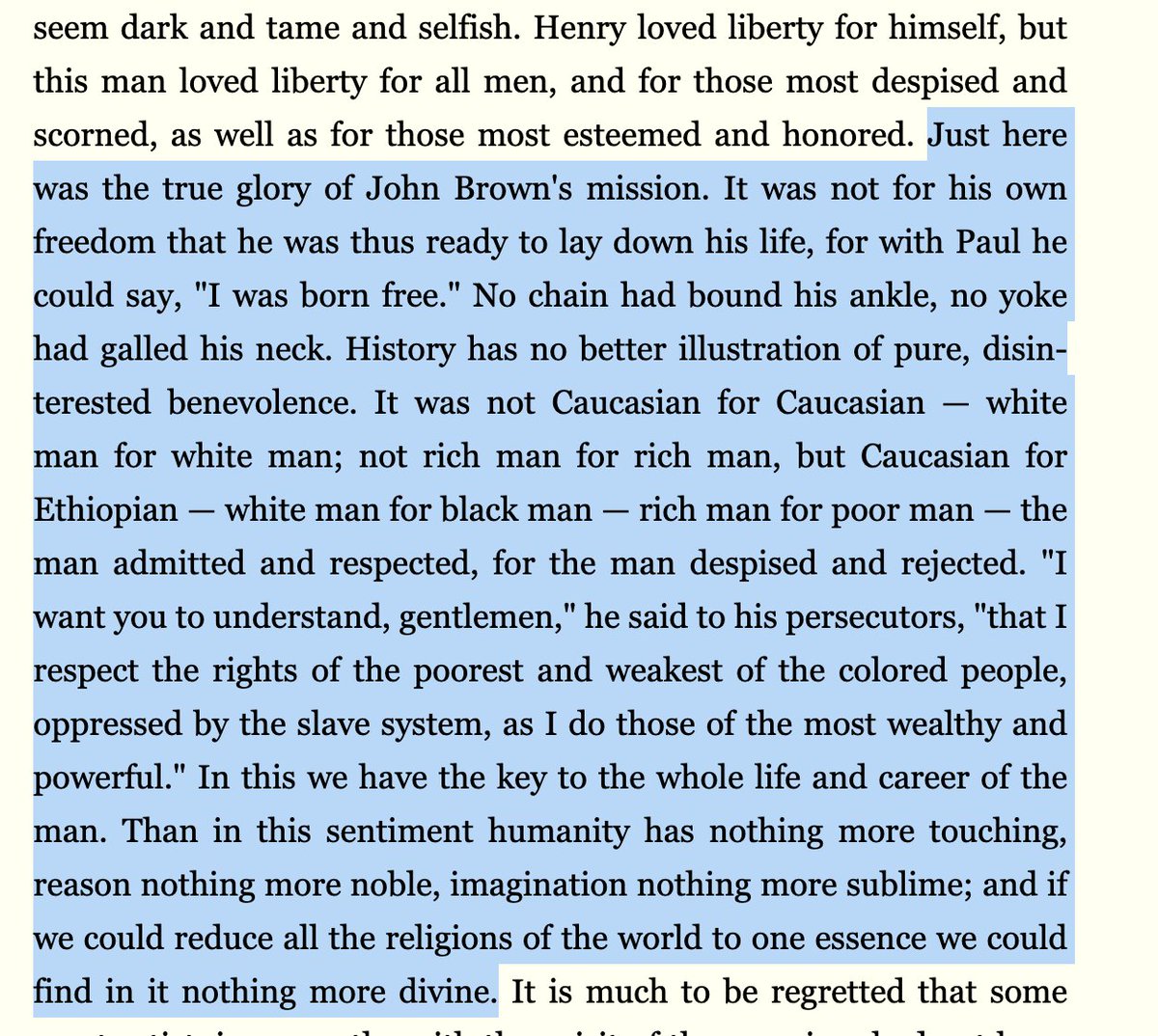 RT @janecoaston: In the most beautiful speech ever written, Frederick Douglass said this about John Brown: https://t.co/dAfw3k9pRn