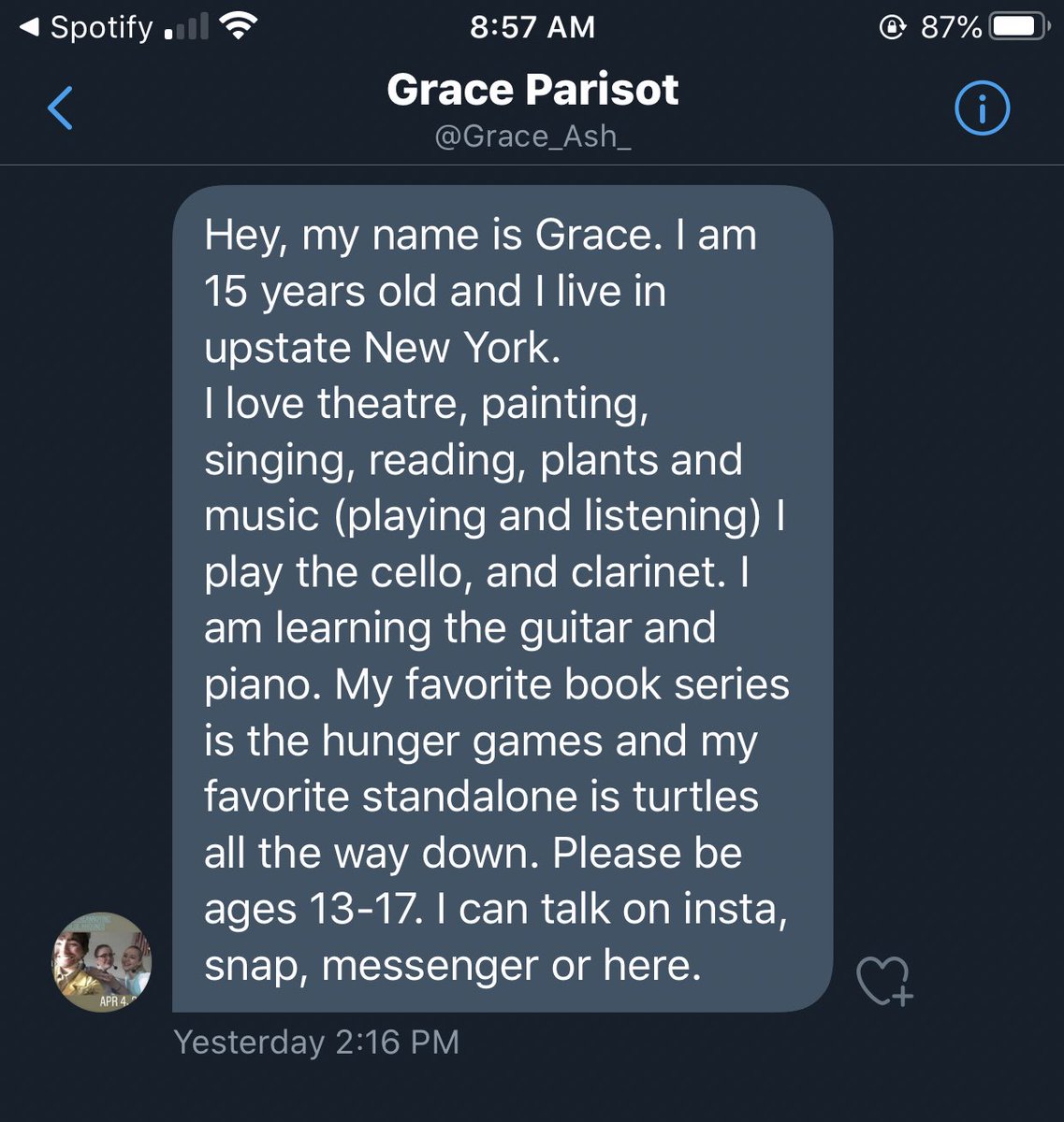 FindYourFriend_'s tweet photo. Follow and dm/tweet @Grace_Ash_ if you wanna be friends🤍 retweet this so they can find their best friend! xx https://t.co/0sBRR0EiiM