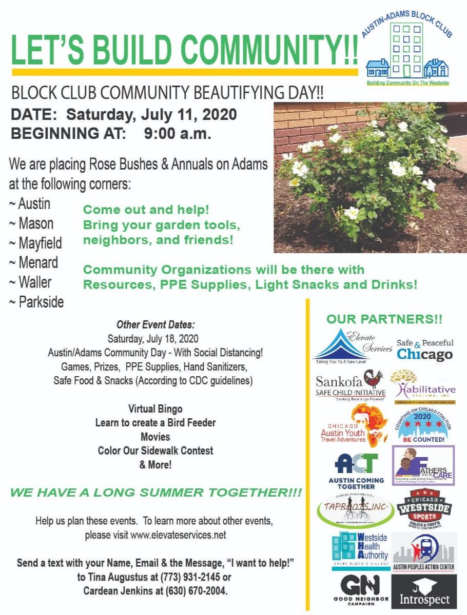ACT_Chicago's tweet photo. Upcoming #AustinChicago community events! #FREEMASKS hand sanitizer & more Thurs 7/9, volunteers needed to help beautify Austin on Sat 7/11 (& free snacks courtesy of @smokeyzo76), #freeFood 7/16. #Chicago #AustinForwardTogether #austincomingtogether
https://t.co/ObVeBOt80Q https://t.co/rZVX3LmpVS