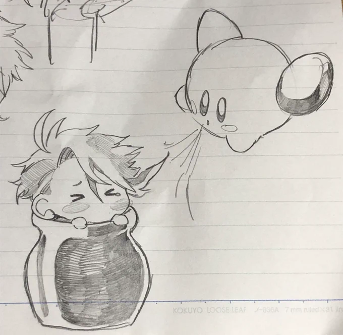 授業中に友達と喋りながら描いてたやぁつ 