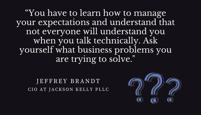This week, we interviewed <a href="/jeffrey_brandt/">Jeffrey Brandt</a>, CIO at <a href="/jacksonkellylaw/">Jackson Kelly PLLC</a>, who shared with us his story and how he became so successful in the #IT world.

Click this link to listen: ow.ly/gnVr50Asm7m
#ITsmiths