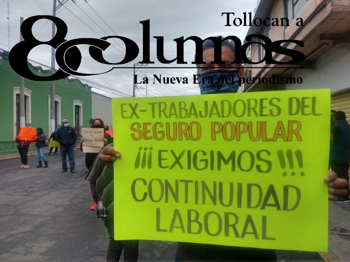 8columnasmx's tweet photo. #Edomex #AlMomento |🥼🏥Ex trabajadores del #SeguroPopular se manifiestan en #Toluca

🔴➡️Exigen continuidad laboral por parte del #INSABI

FOTO: Victoria Acevedo https://t.co/vOuiMkMjfX