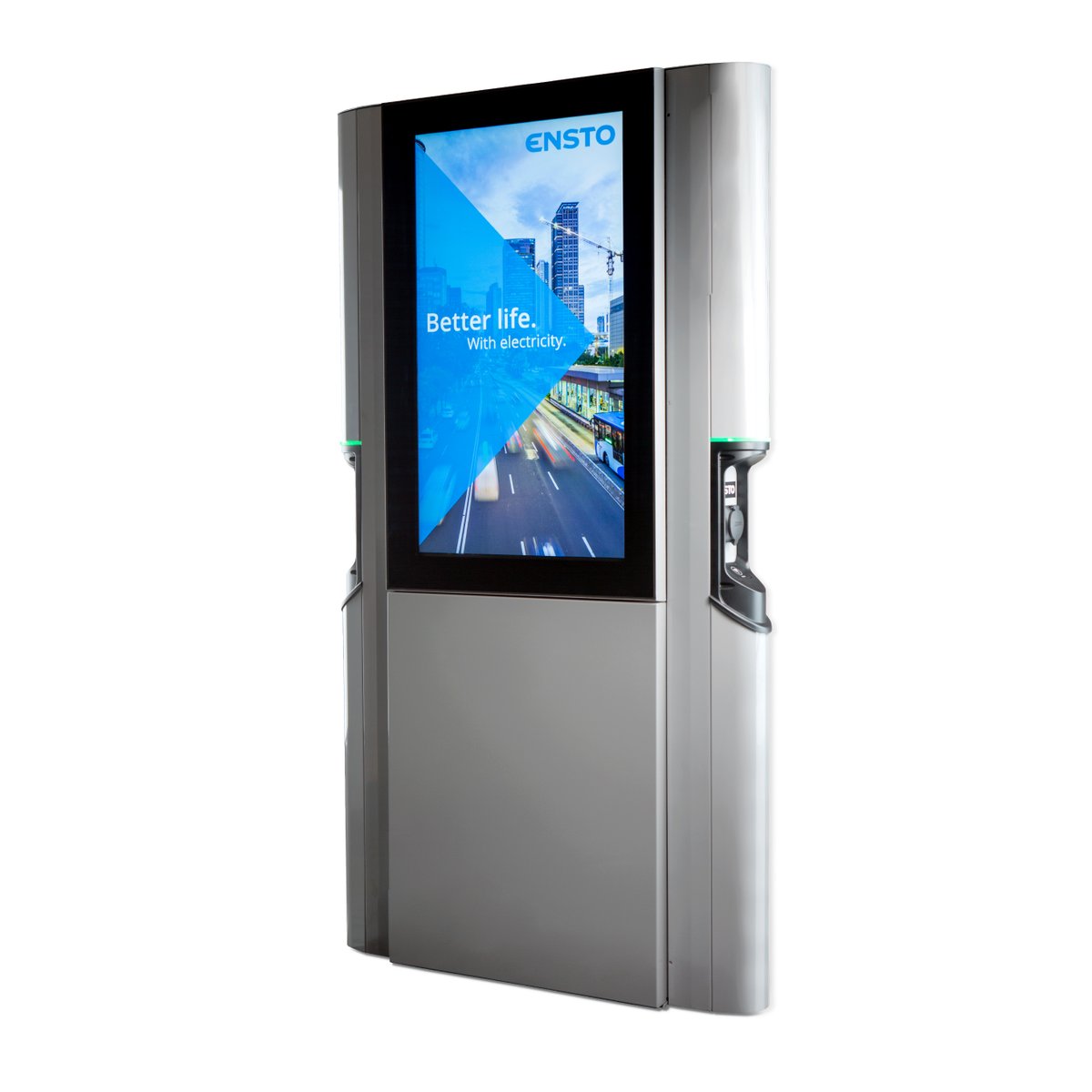 Meet Ensto Media. With huge 46'' display you can't go wrong when you have a message. This media screen makes sure that your business won't go unnoticed by your EV driving audience.

Ensto Media is your perfect choice for public charging.

#EV #EVC #ElectricCar #EVcharging