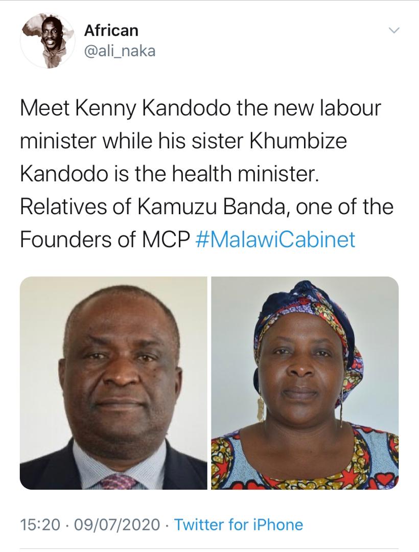 RugyendoQuotes's tweet photo. The Hashtag #MalawiCabinet threatens to trend more than #COVID__19 as Malawians plan street protests over what they call President @LAZARUSCHAKWERA's family cabinet. Africa never ceases to pull surprises! https://t.co/VGQdxQVwxr