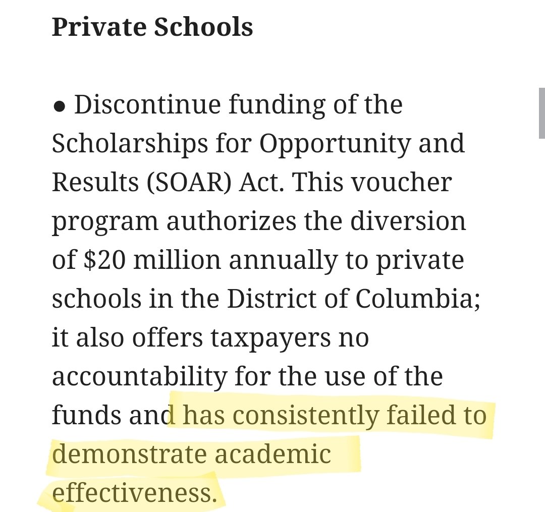 They claim the program offers "no accountability"But private schools are directly accountable to families.Why would thousands of low-income families choose private schools if they were "unaccountable"?