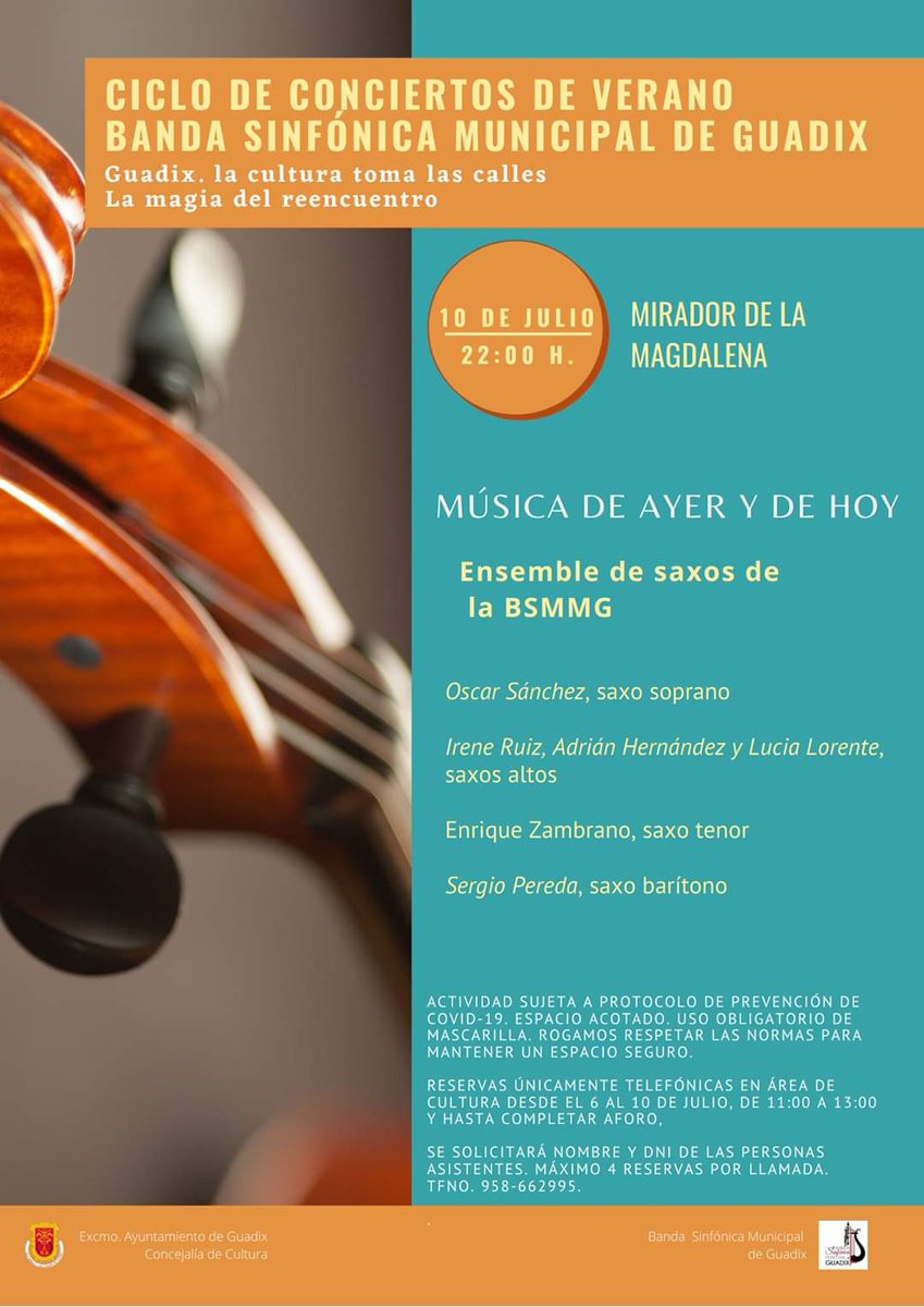 CuevasDeGuadix's tweet photo. 😍Por fin #JUERNES!
📍"Ciudad Refugio"⏰20:30h➡️Fundación Pintor Julio Visconti
📍"Cuentos al aire libro" 
⏰ 21:00h➡️plaza San Francisco
📍"Música de ayer y de hoy" ⏰22h➡️Mirador de la Magdalena
📍Cine"Dumbo"⏰22:00h
➡️Plaza las Islas
ℹ️https://t.co/DDAJEsBHgp
#Guadix #Cultura https://t.co/K8RxCiWdv2
