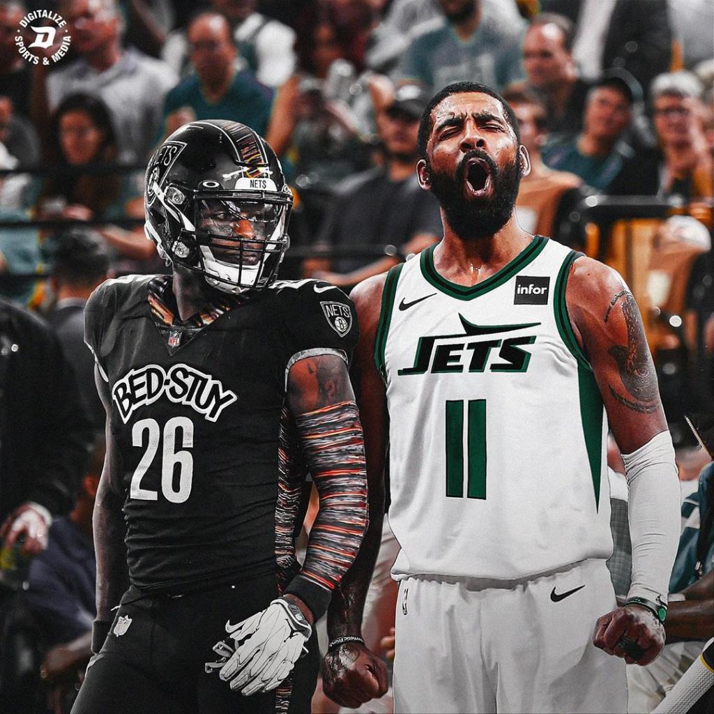 SportsCenter's tweet photo. A few more NFL x NBA jersey swaps 🥶

@Ravens x @WashWizards  
@nyjets x @BrooklynNets  
@Broncos x @nuggets  
@Lions x @DetroitPistons  

(via @DigitalizeCom, @designs_rl, @neilp1611, @ryan_witthoff, @ryan_witthoff, @EnriqueProdIG) https://t.co/gZNEpgeB0t