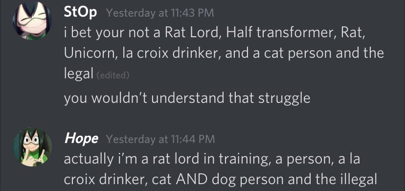 jdhshsjzb's tweet image. sometimes having friends is hard. especially when they try and be better than you by saying they’re some mythical creature. 😔😣 #friendproblems #friends why am i using hashtagsidk