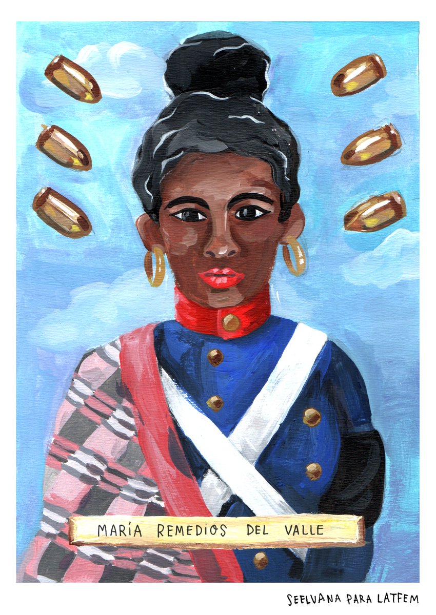🔥 En este #DiaDeLaIndependencia recordamos a María Remedios del Valle, la "Madre de la Patria". Participó en las Guerras de Independencia y fue una de las pocas mujeres reconocidas con el grado de oficial en Argentina. Una verdadera capitana feminista.

🖌️ Ilustración: @seelvana