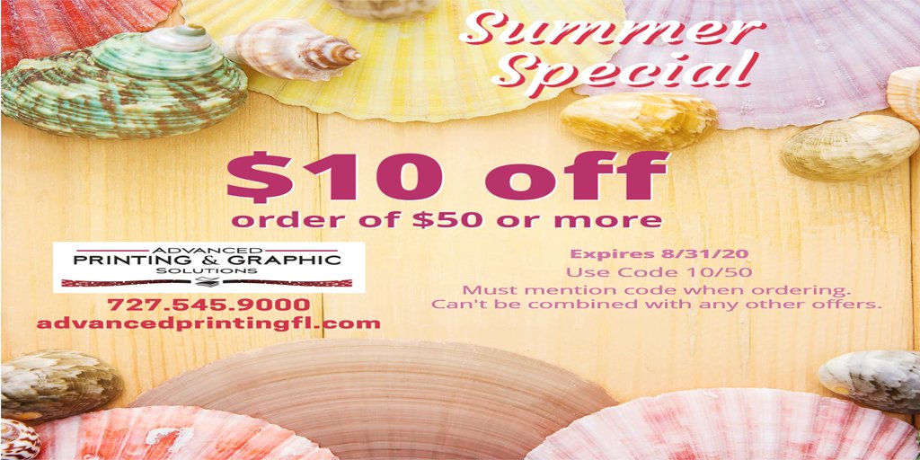 advprintingfl's tweet photo. Summer Special - $10 off
#printing #fullcolor #10off #businesscards #fullcolorprinting #commercialprinting #print #press #digital #advanced #graphics #summer #sale #special #copying #deal https://t.co/1SABhMKswK