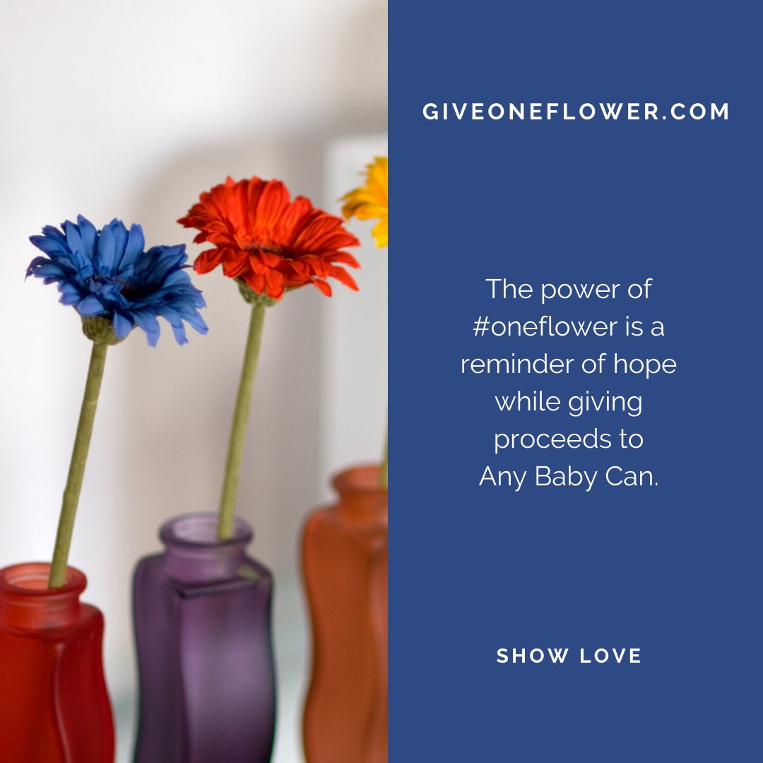 AnyBabyCanSA's tweet photo. Every day we are given opportunities to show love and kindness. The power of #oneflower is a way to do just that, while helping Any Baby Can support families raising children with special needs through these trying times. Send a message of #love today.
https://t.co/nfpHr2uNdg https://t.co/Q7QOoznANB