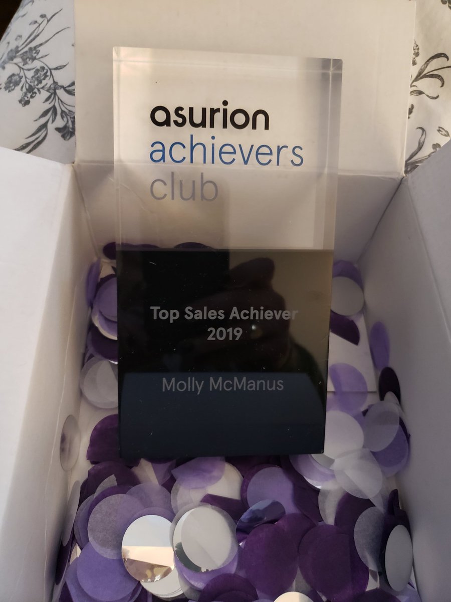 Extremely excited to be a part of the 2019 Asurion Achievers Club! 
It certainly isnt about the trophy or the trip.
Being a part of a company with a culture built on recognition and  high expectations is the true WIN!
Thanks <a href="/asurion/">Asurion</a> <a href="/julie_treat/">Julie Treat</a> <a href="/DaronneG_SC/">Daronne</a>