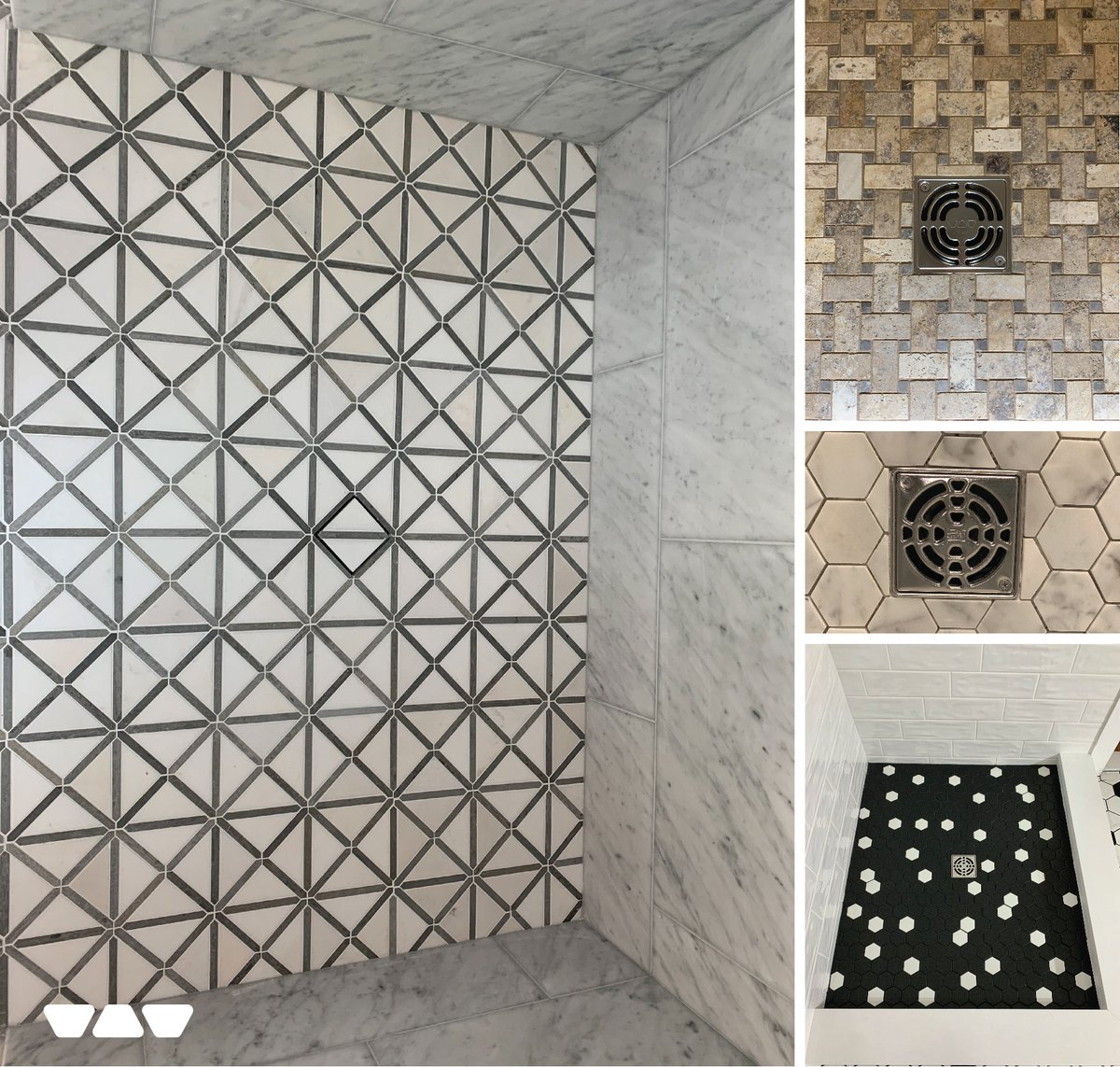 schluterNA's tweet photo. The many faces of Kerdi-Drain. Thanks to @jc_tile for their peek at Kerdi-Drain done 4 ways.
#KerdiDrain #TileableGrate #ClassicGrate #HiddenDrain #HexagonTile #ModernShower #ShowerDesign https://t.co/ECSJBAo8TQ