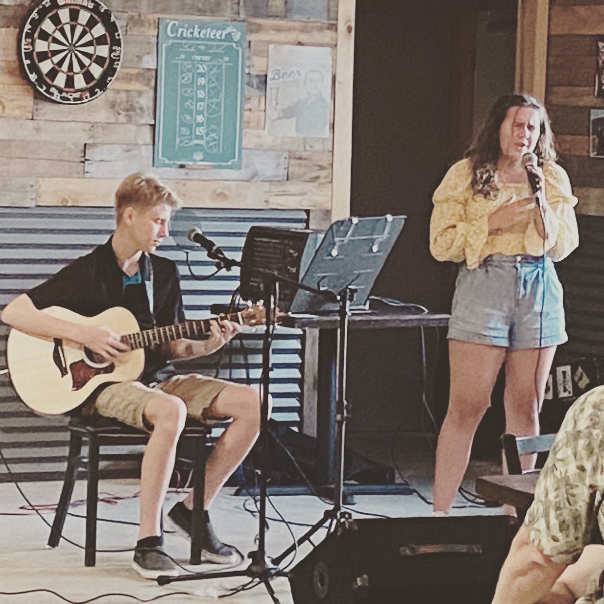 Back on stage! Join us @ClayTerraceMall tonight at 6pm. #abbyandnoahmusic #summer #makingmusic #guitar #carmelindiana #westfieldindiana #hamiltoncounty
