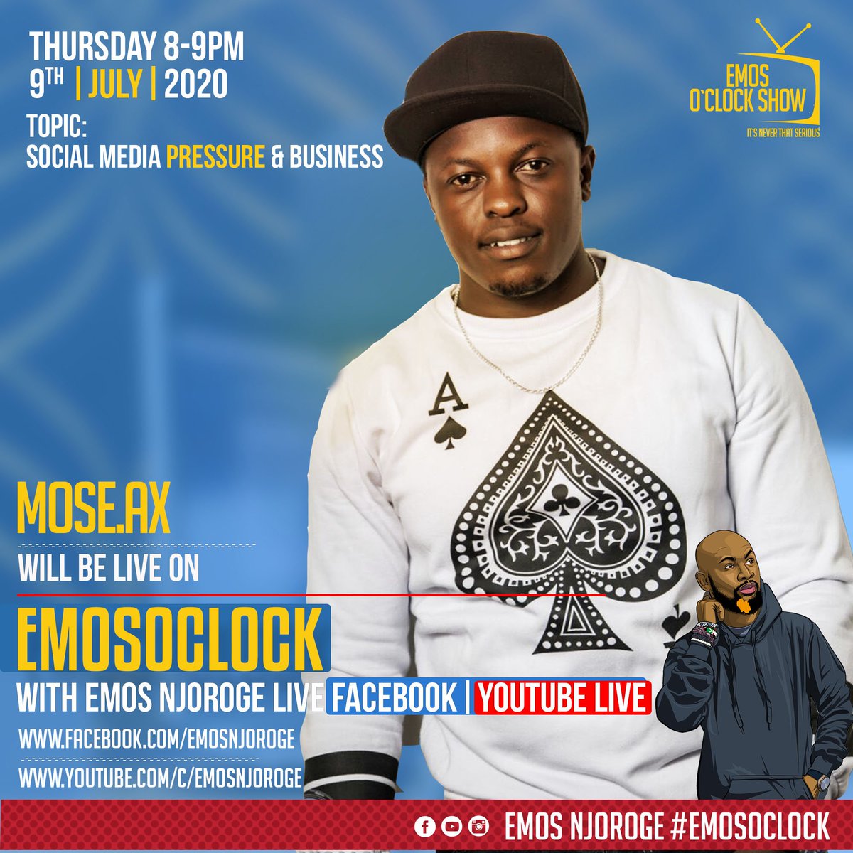 EmosNjoroge's tweet photo. The pressure is real but kuna wale wanafanya biz still!
@MoseaxKenya will help us understand
#socialmediapressure and #socialmediabusiness tonight on #EmosOclockShow from 8pm... Facebook live and YouTube live https://t.co/0TwdmhZCtx