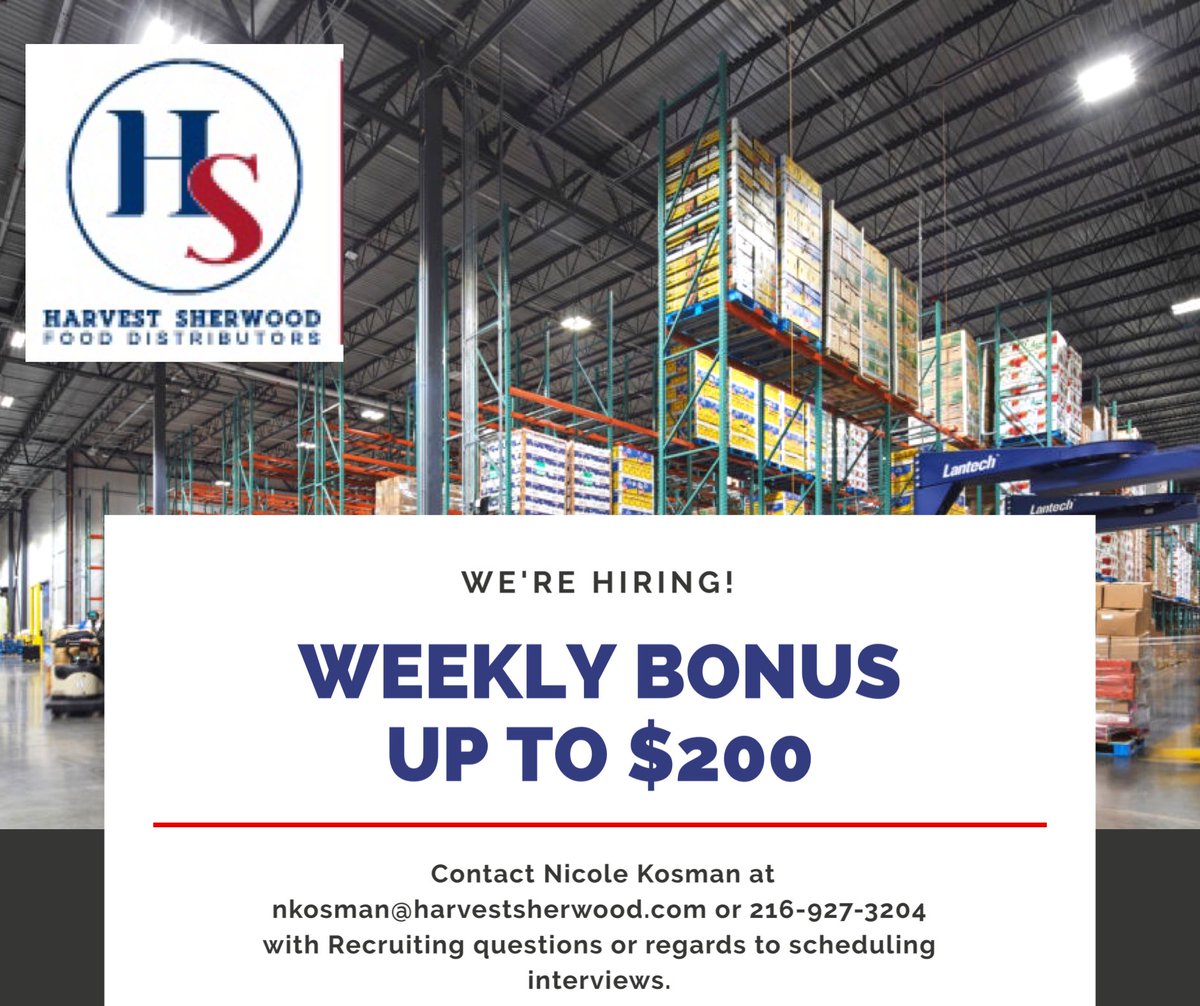 NEW HIRE ALERT 🚨 Harvest Sherwood Food Distribution is now hiring for entry level positions! ✊🏽 Email on the flyer for more info. #newhires #werehiring #positionsavailable #applynow #cleveland