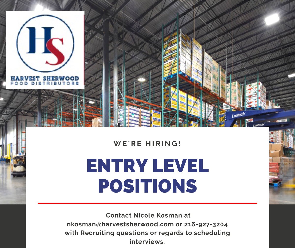 mtpleasantnow's tweet photo. NEW HIRE ALERT 🚨 Harvest Sherwood Food Distribution is now hiring for entry level positions! ✊🏽 Email on the flyer for more info. #newhires #werehiring #positionsavailable #applynow #cleveland https://t.co/gIvGAdmaDd