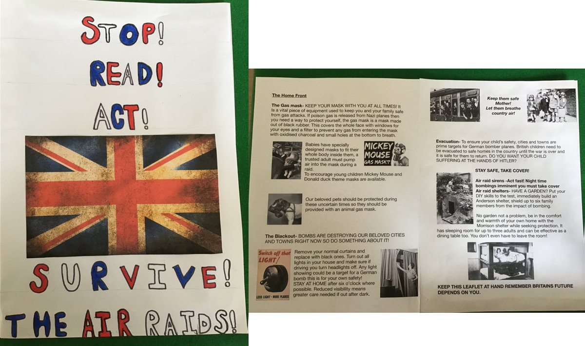 deFerrersHist's tweet photo. Some more excellent precautionary Home Front leaflets. Well done Year 9! https://t.co/YES3XWtt0X