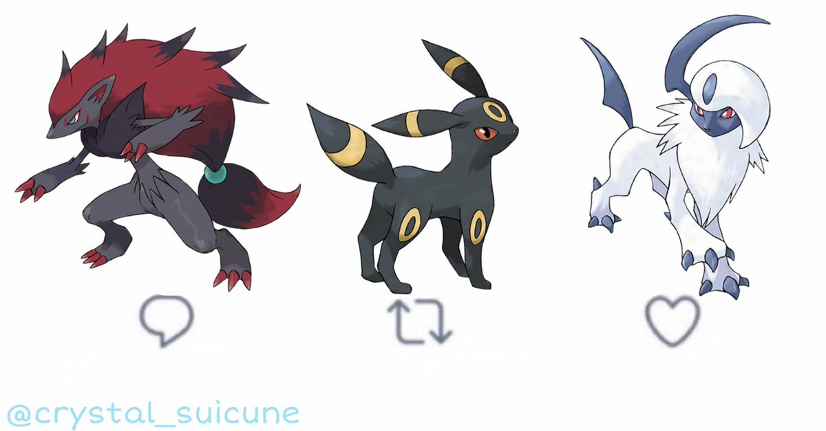 crystal_suicune's tweet photo. Os dejo la siguiente encuesta, ¿cual de estos siniestros Pokémon es vuestro favorito? 🖤✨

PD: Recordad los menos avispados que si decís en comentarios cual es vuestro voto va para el Pokémon que esta en la parte de comentario. De nada. 👌 https://t.co/FCRRcpoYhh