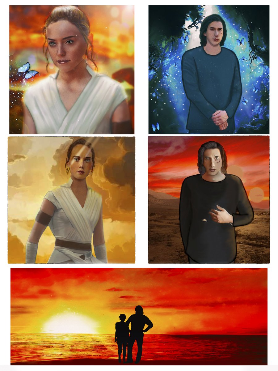 iz_navi's tweet photo. #StarWars #reylo #DaisyRidley #AdamDriver #rey #kyloren #BenSolo #starwarsart #art https://t.co/IZKoeeDj2G