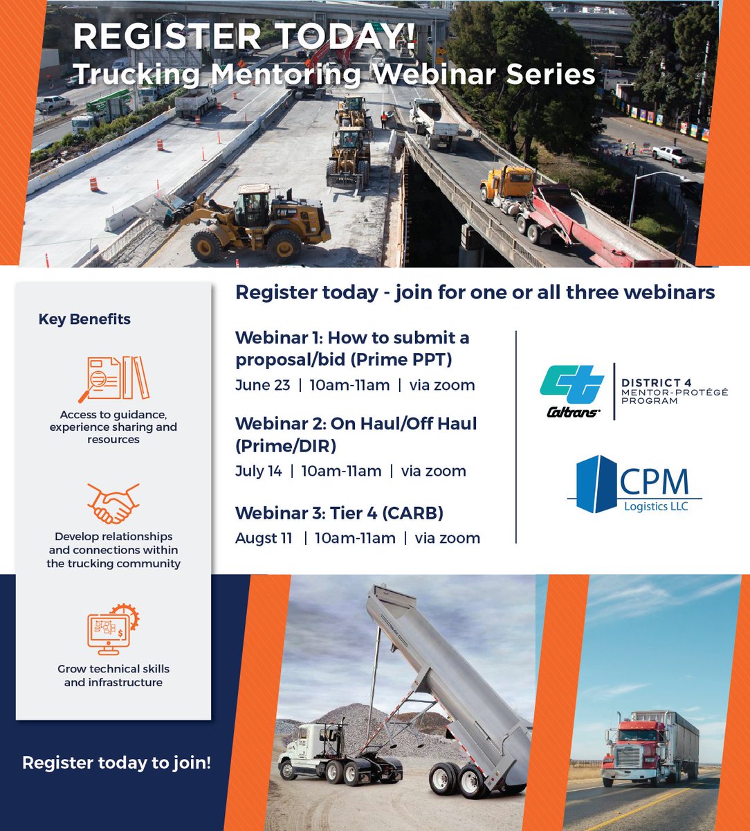 MPPDist4's tweet photo. Calling all CA Trucking Companies! 

Register here: https://t.co/ss7z99k7PT

#Trucking #smallbusiness #dbe https://t.co/LMCsaMHB7d