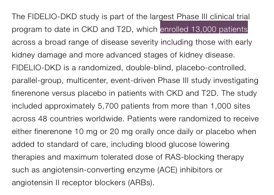 kidney_boy's tweet photo. Holy Shit, 13,000 patients!

Finerenone, a non-steroidal mineralocorticoid antagonist slows progression of diabetic kidney disease. Great news! #NephForward 

H/T @VladoPerkovic https://t.co/sKZVejFO1G