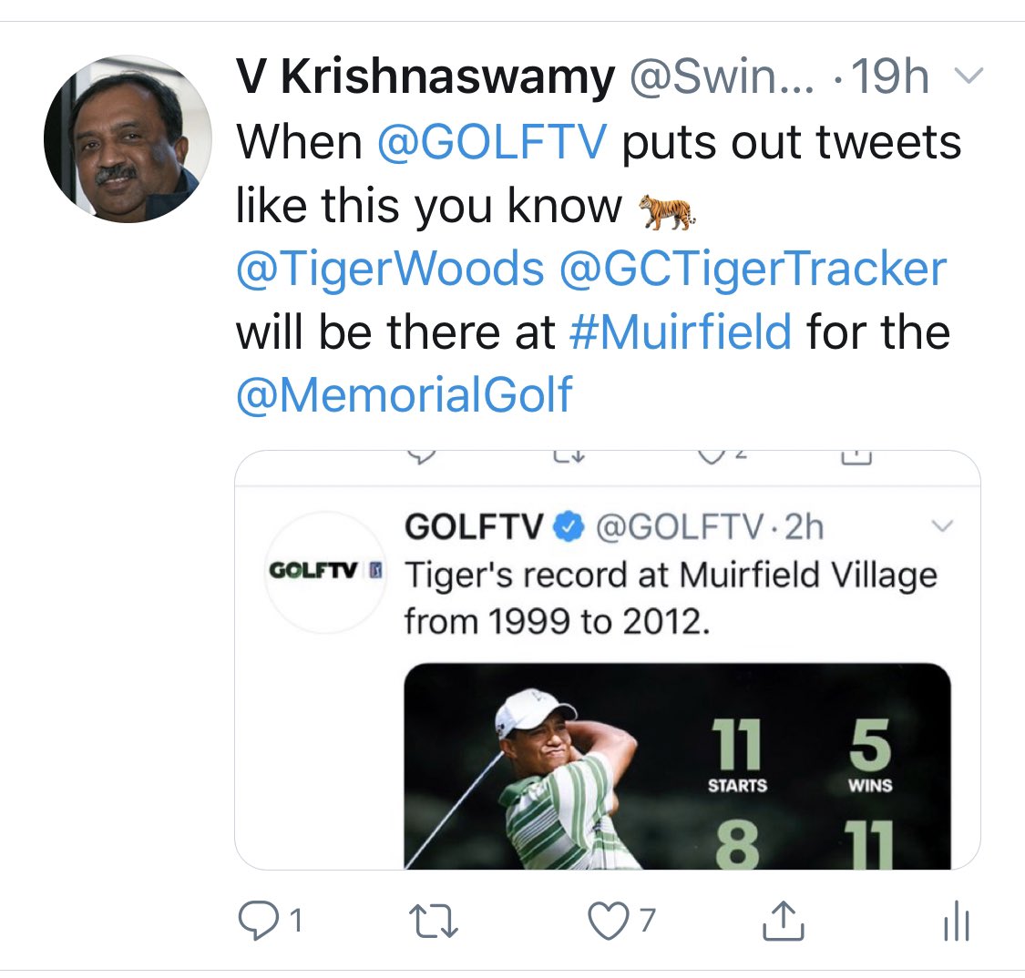 Swinging_Swamy's tweet photo. Yday I tweeted that @GOLFTV tweet indicated that @TigerWoods would commit to @MemorialGolf and here we have it just now today as @PGATOUR put it on insta!
So this #ReturnOfTiger https://t.co/0K8jbcSpA1