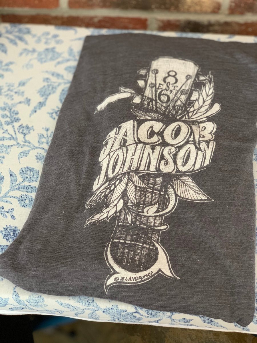 One_TakeJake's tweet photo. I found one straggling Large Unisex Jacob Johnson t-shirt in my merch case, and I’ll be giving it away tonight during my Facebook live performance. Just tune in on my Facebook page tonight at 7:30 to see how to win! https://t.co/GdN7n3cvn7 https://t.co/wgYCcE2bPw