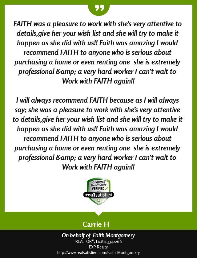 FaithERealtor's tweet photo. So, this recommendation has put me on cloud nine today. https://t.co/sJBiAUjSr6 via @realsatisfied https://t.co/r72OvMbVhK