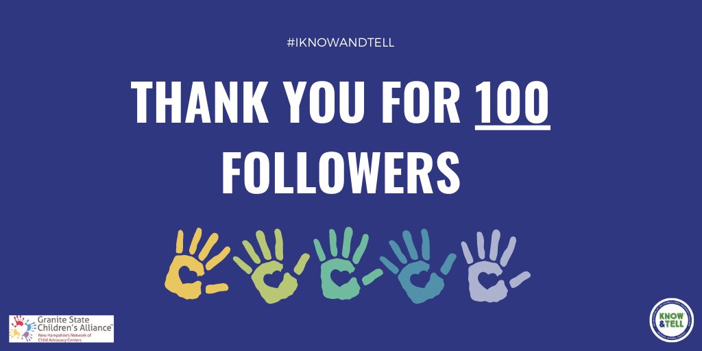 Today we reached 100 🎉🎉
——————————————
But the work isn’t done yet! Children need YOU to be their voice. 
——————————————
Keep sharing, keep educating and informing yourself about #ChildProtection #IKNOWandTELL