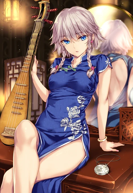 またディンディンさんとチャイナ東方×中国楽器でコラボさせていただきました咲夜さんです。毎度のことながら銀時計やら細部まで再現されてたりでほんとオシャレです✨
https://t.co/HhHOcGBxI5 