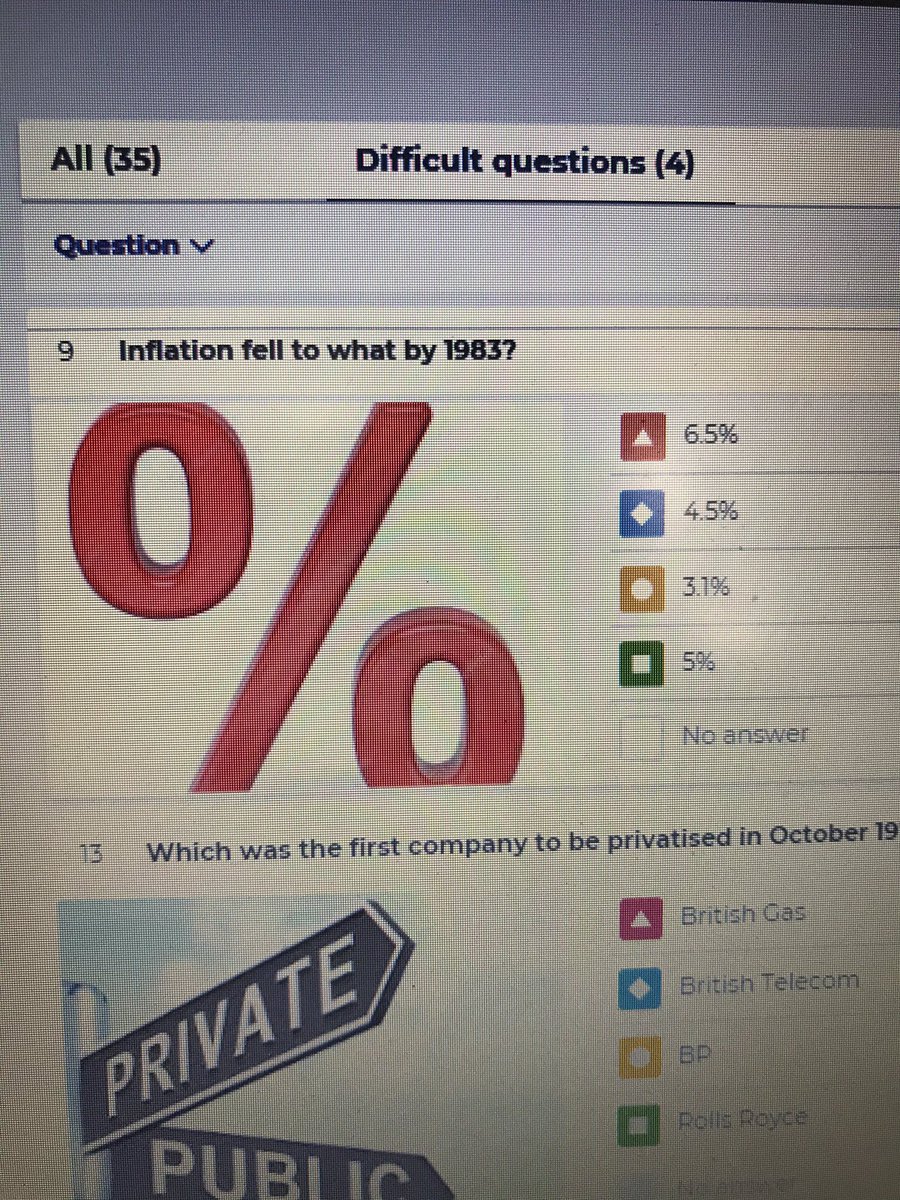 deFerrersHist's tweet photo. Year 12 @deFerrers_6th students working well on the huge 35 question Kahoot quiz on Thatcher using the ‘Challenge’ feature. This has been great to check knowledge recall during the remote learning period. Keep practising these difficult questions! https://t.co/IMxLhjTfEA