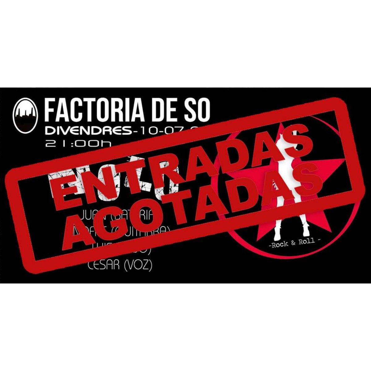 NoLoRockBand's tweet photo. El que no ha corrío, tiempo ha tenío!
Nos vemos mañana en @FactoriaDeSo ! 🤘🏻🤘🏻🤘🏻🤘🏻🤘🏻
#nolo #rock #rocknroll #enelparaiso #factoriadeso https://t.co/MowsQk68ce