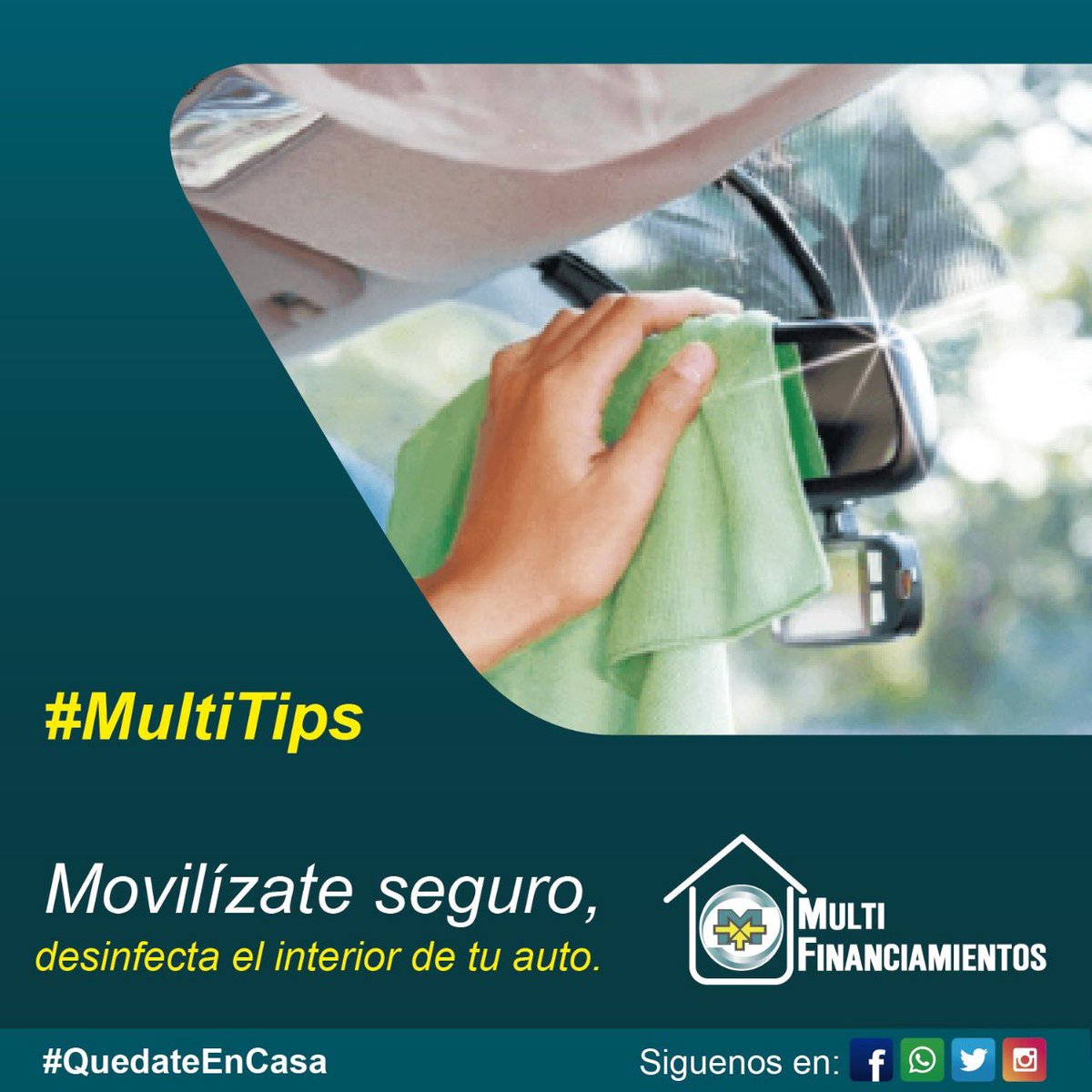 mfpty's tweet image. #MultiTips

Movilízate seguro, desinfecta tu 🚙#movilizateseguro #desinfectatuauto #multifinanciamientos