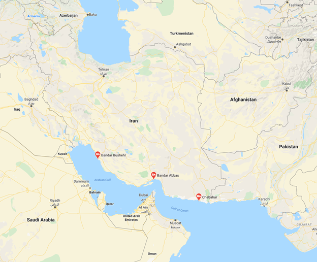 8)Chinese and Russian military vessels will be able to use newly-created dual-use facilities at Iran’s key ports at Chabahar, Bandar-e-Bushehr, and Bandar Abbas, constructed by Chinese companies.