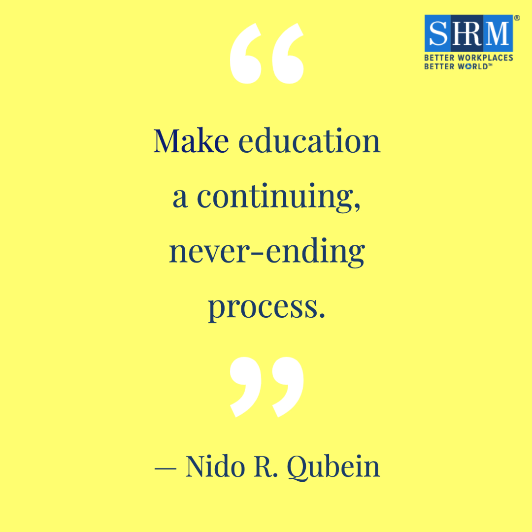 SHRM's tweet photo. Unleash your full potential. Lean on SHRM for those self-actualization goals that call on you to refresh previous knowledge, fill skill gaps, learn new facets of your career and become inspired! View all upcoming opportunities. https://t.co/1FEvdb7aXW #SHRM #SHRMEducation https://t.co/v7dCnRe0k0