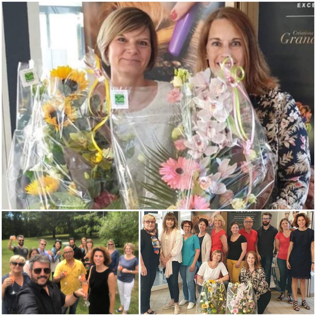 CfaCoiffure72's tweet photo. L'équipe du #CFACoiffure et Unec Sarthe s'est réunie pour le départ de Nathalie et Aurore afin de les remercier pour leur grande qualité de travail et leur souhaiter une belle suite professionnelle. https://t.co/LE6MPUHutb