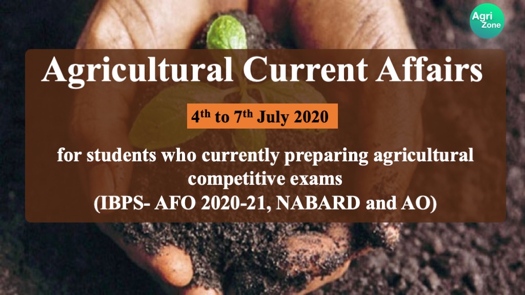 agri_zone's tweet photo. *Agricultural Current Affairs*

4 to 7 July 2020 

_for students who currently preparing agricultural competitive exams_
(IBPS- AFO 2020-21, NABARD and AO)

👇🏻👇🏻👇🏻

https://t.co/D9GrjTm4bY https://t.co/RjOZgdUQHE