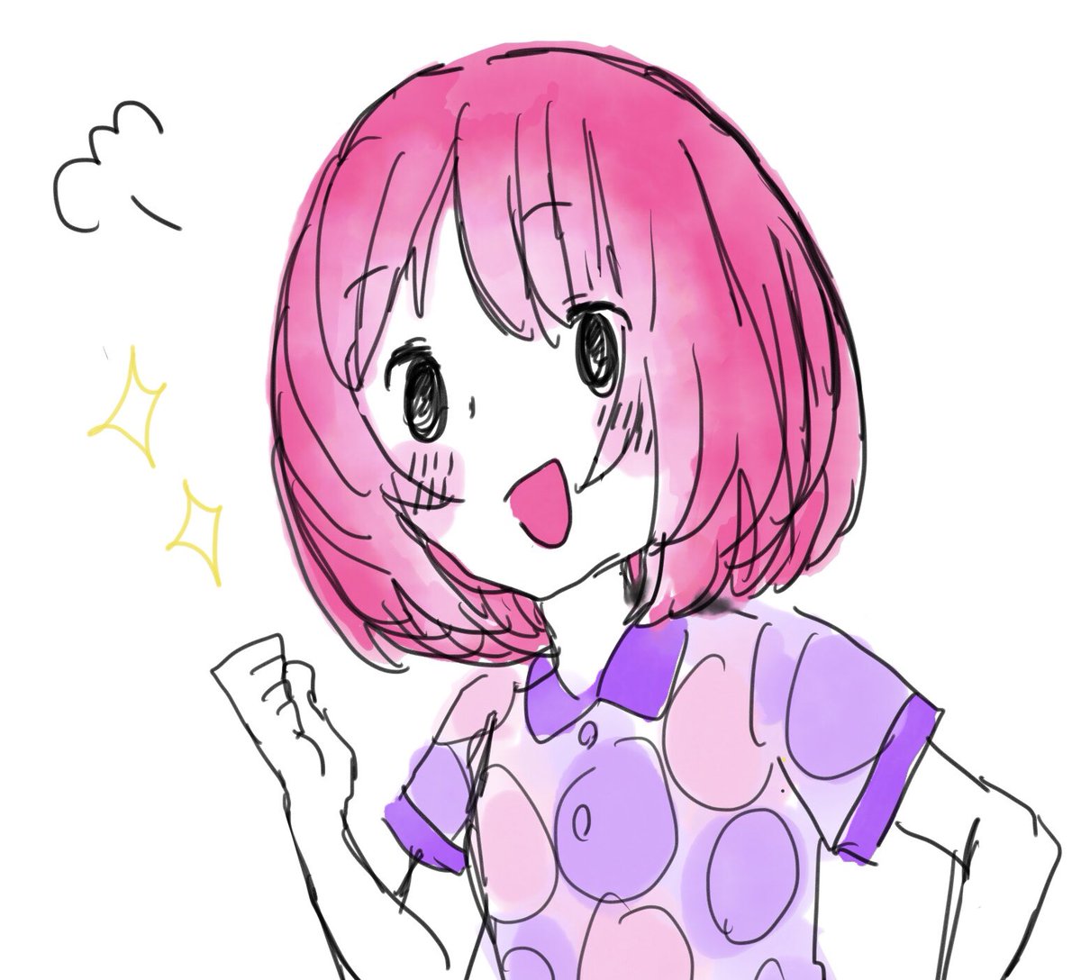 「あたいとアイドルごっこする〜??ってルンルンで聞いてくるのめちゃくちゃ可愛いぞ!」|藤野(絵)のイラスト