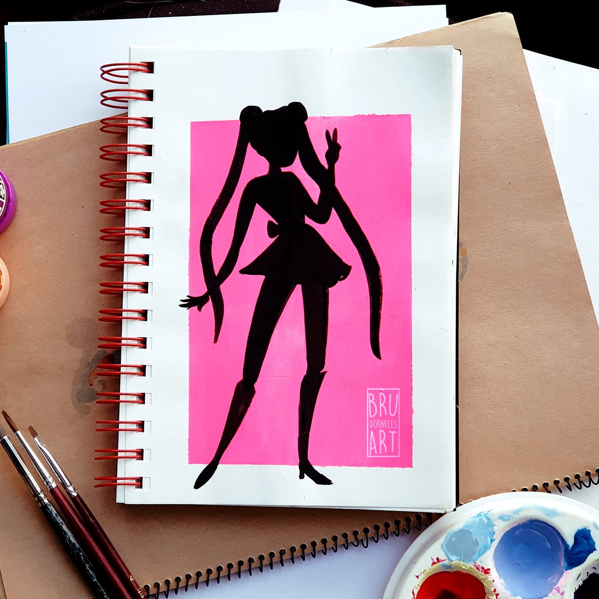 Pelo poder do prisma da guache 🤍 Artezinha se sailor moon