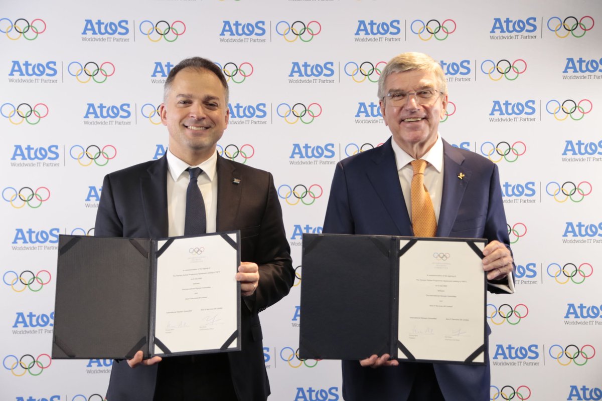 C_Huillet's tweet photo. We are proud to extend our worldwide partnership with the International #Olympic Committee through to 2024! @Beijing2022 &amp; @Paris2024, here we come! 💻🏃
Read more: ▶https://t.co/stx6cZs8Ip
 @olympics #WorldwideITPartner #DigitalLeader https://t.co/CZZowpSdp7