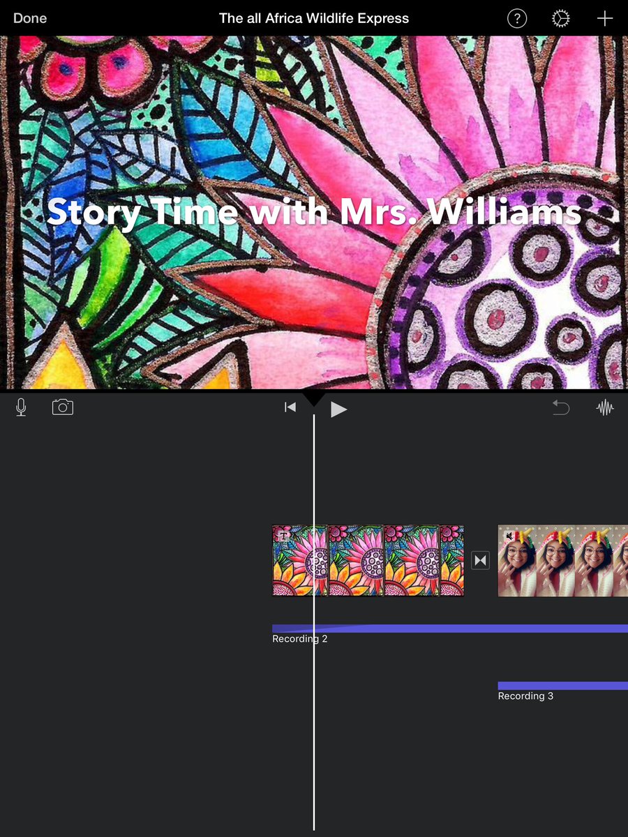 taryn_amanda's tweet photo. Absolutely love the iMovie App! Been using it for my Grade 1-3 classes as our online Library. Thank you @shuping_lerato Love your energy and passion! @ThinkAheadZA #iPadSummitZA #CouchToClass https://t.co/4p81s329st