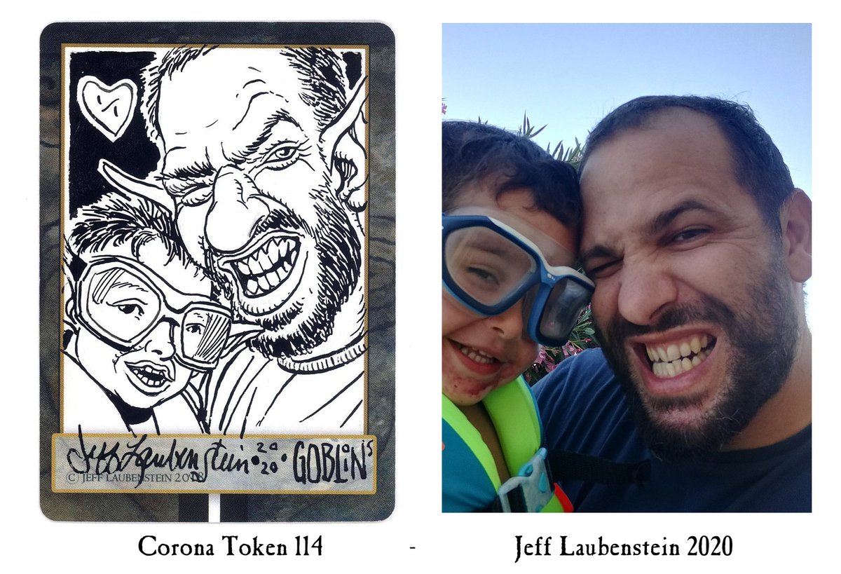 IllustratorJeff's tweet photo. Apparently Goblins - at least little goblins - can swim. Who knew? Check out #CoronaToken #114 as your proof. Enjoy your day. Hope you make a big splash of it. #MtgCustomtokens #mtgGOBLINtoken #illustrationart #illustration #workathome #MTG #GOBLIN #CFB #StarCityGames #Beatles https://t.co/l2x1fUjKiD