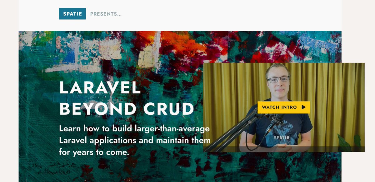 freekmurze's tweet photo. 📺 Announcing Laravel Beyond CRUD, a premium video course and book by @spatie_be that shows you a way of building laravel-than-avarage @laravelphp apps
https://t.co/B0HYS60mGR

🚀 Will be released in September 2020.

Blog post: https://t.co/QIEE8vcYNH

RT = ❤️ https://t.co/cExmIGczcm