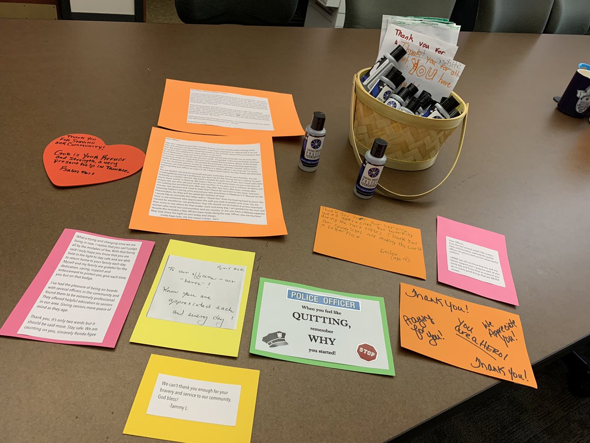 bburgpolice's tweet photo. Thank you Central Indiana Police Foundation for your continued support. The encouraging words from local citizens brighten our day and remind us why we protect and serve. #backtheline https://t.co/xObX9B9hjn
